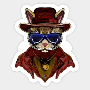 Cat gangsta Sticker